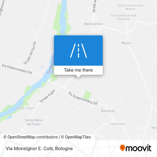 Via Monsignor E. Colli map