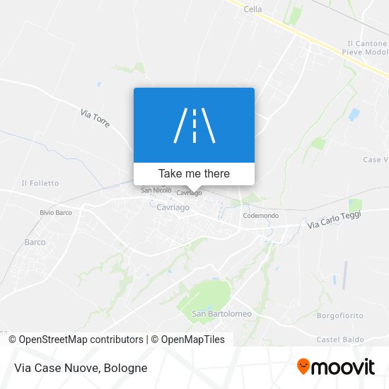 Via Case Nuove map