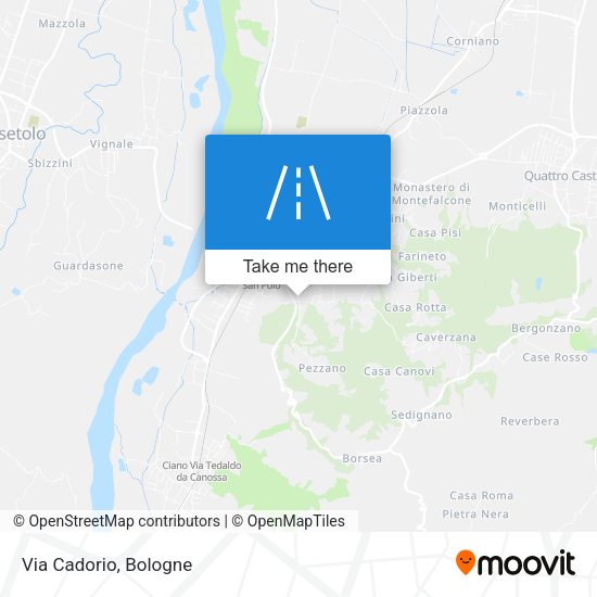 Via Cadorio map