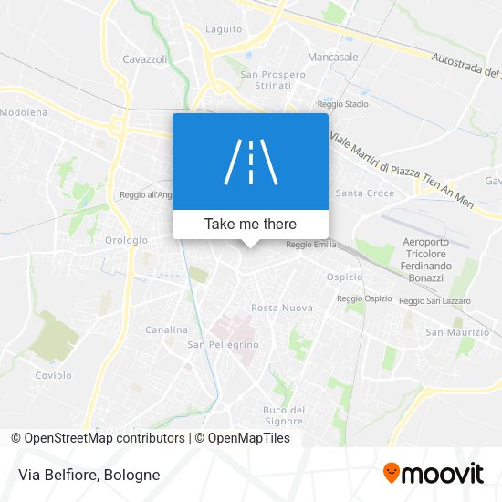 Via Belfiore map