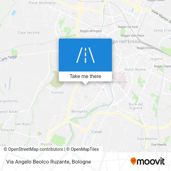 Via Angelo Beolco Ruzante map