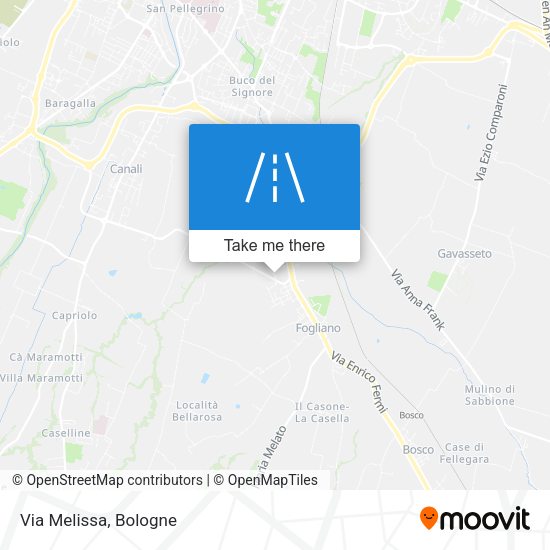 Via Melissa map