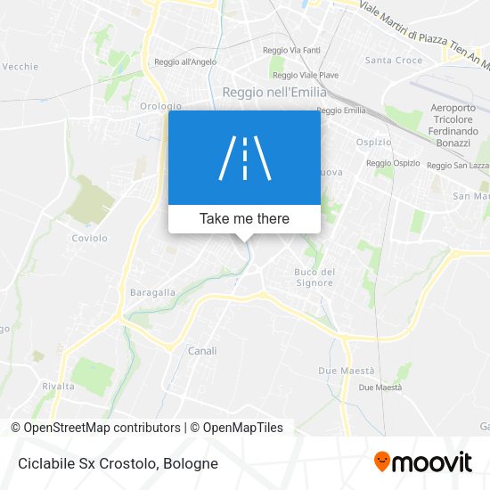 Ciclabile Sx Crostolo map