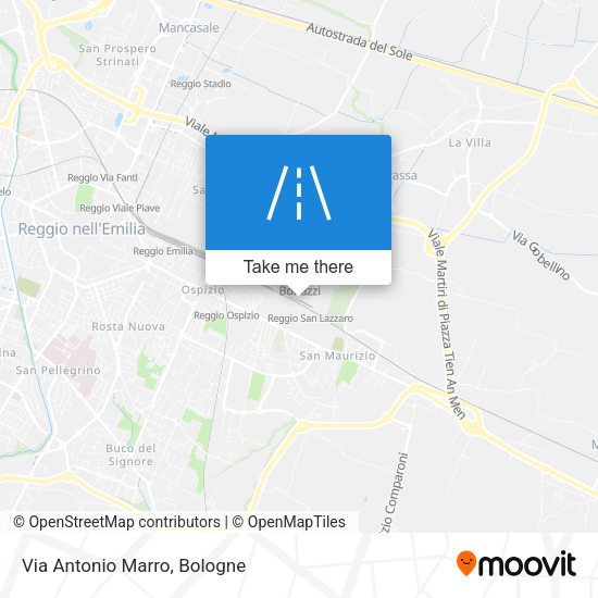 Via Antonio Marro map