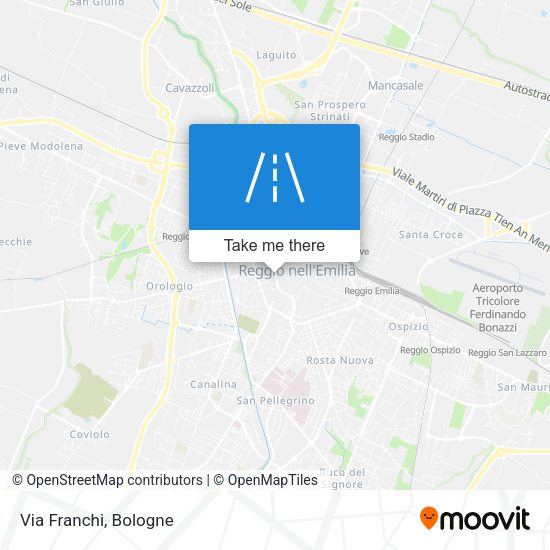 Via Franchi map