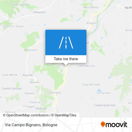 Via Campo Bignano map