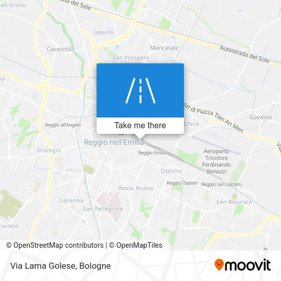 Via Lama Golese map