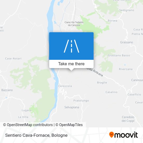 Sentiero Cava-Fornace map