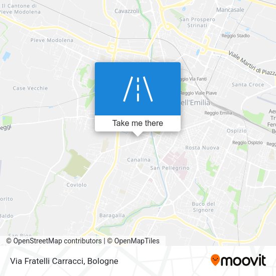 Via Fratelli Carracci map