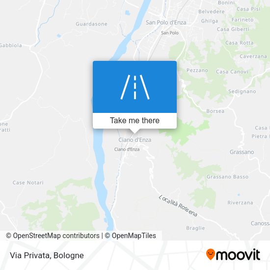 Via Privata map