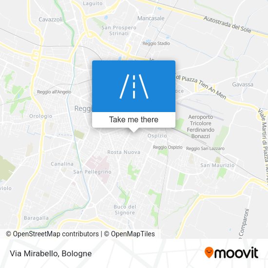 Via Mirabello map