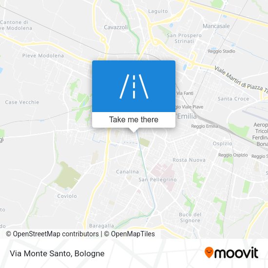 Via Monte Santo map