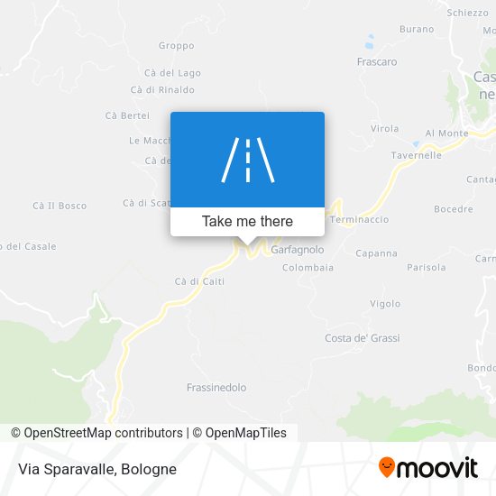 Via Sparavalle map