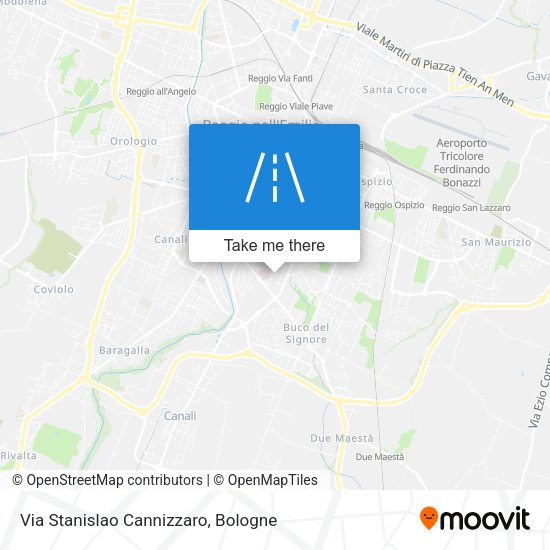 Via Stanislao Cannizzaro map
