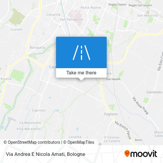 Via Andrea E Nicola Amati map