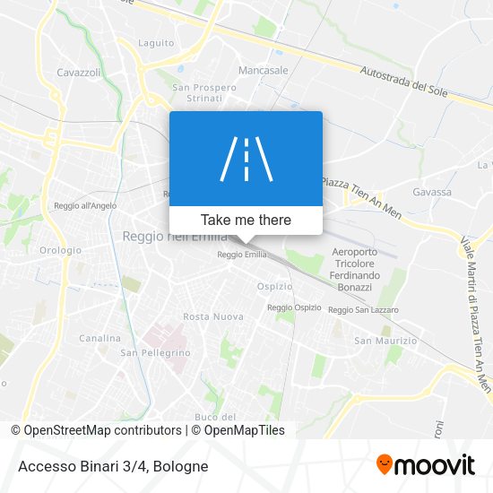Accesso Binari 3/4 map