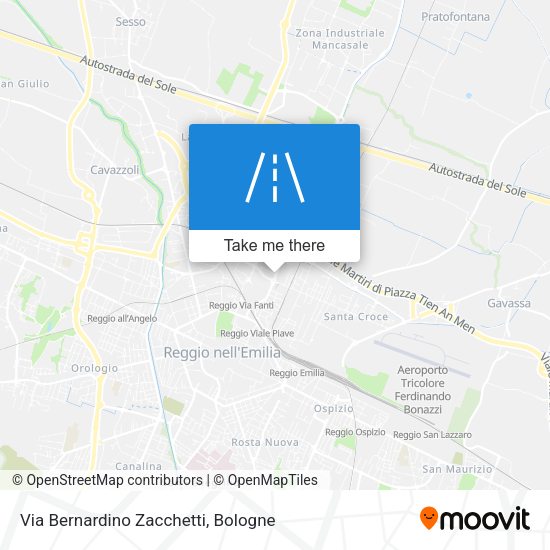 Via Bernardino Zacchetti map