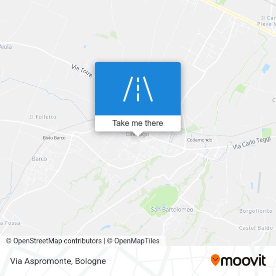 Via Aspromonte map