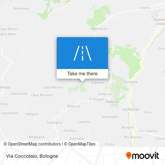 Via Coccolaio map