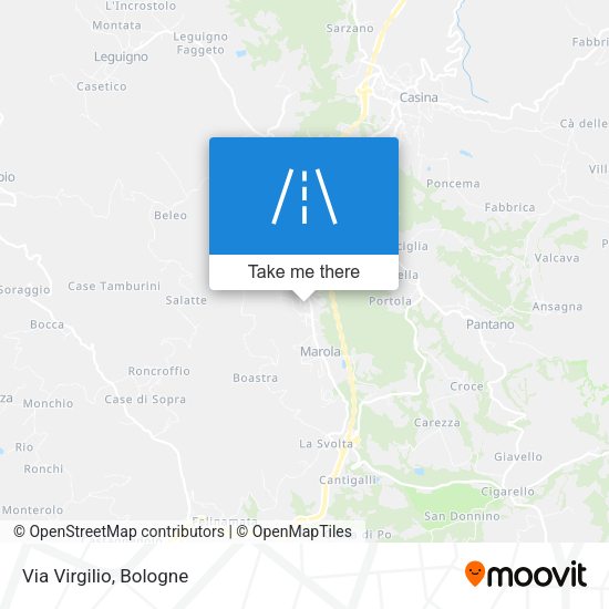 Via Virgilio map
