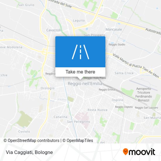 Via Caggiati map