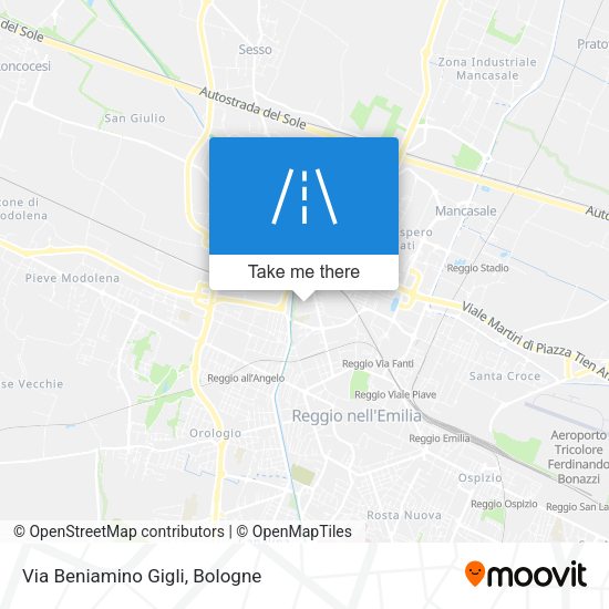 Via Beniamino Gigli map