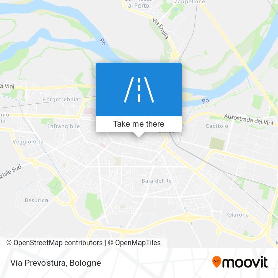 Via Prevostura map
