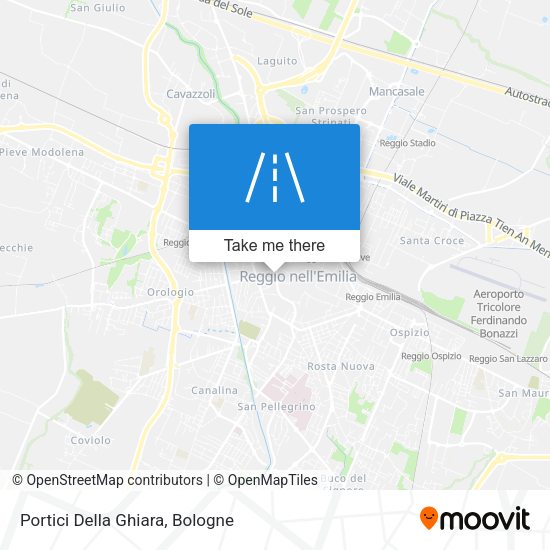 Portici Della Ghiara map
