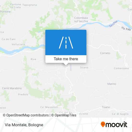 Via Montale map