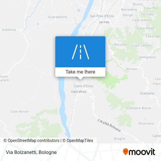 Via Bolzanetti map
