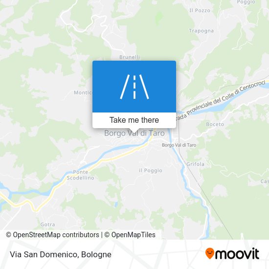 Via San Domenico map