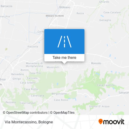 Via Montecassino map