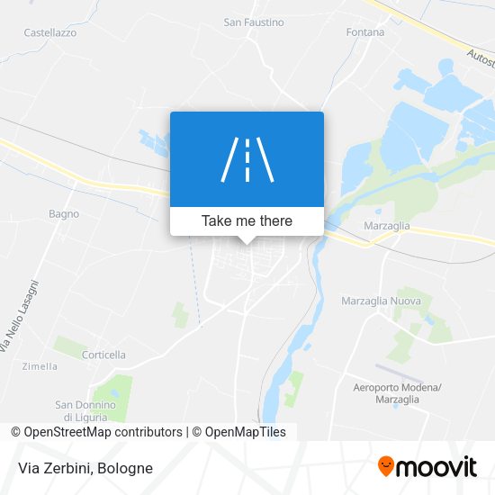 Via Zerbini map
