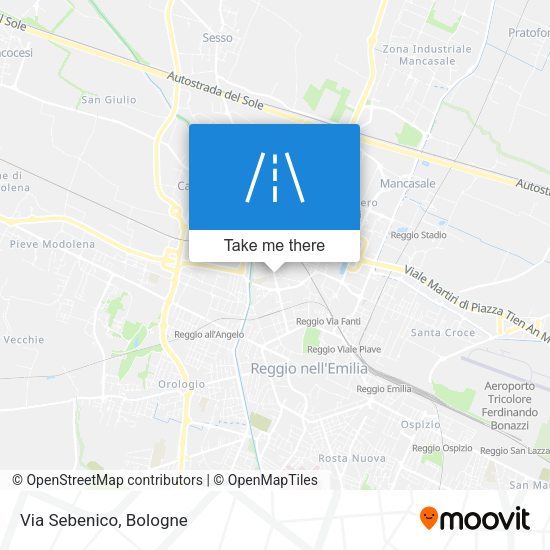 Via Sebenico map