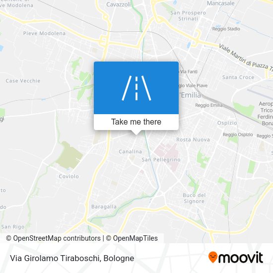 Via Girolamo Tiraboschi map