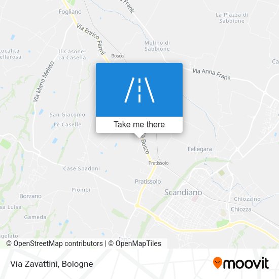 Via Zavattini map