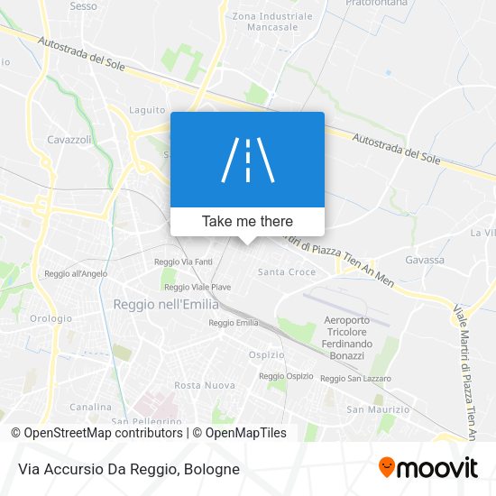 Via Accursio Da Reggio map