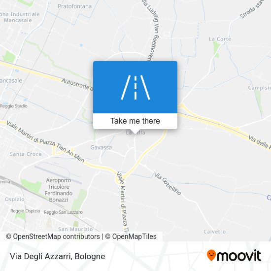 Via Degli Azzarri map