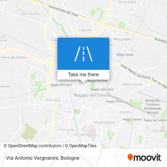Via Antonio Vergnanini map