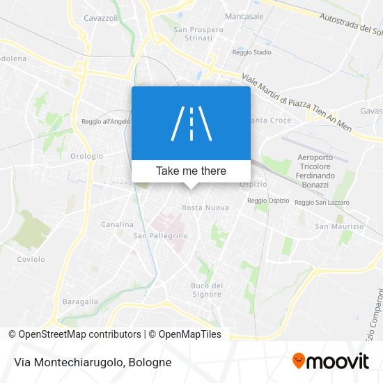 Via Montechiarugolo map