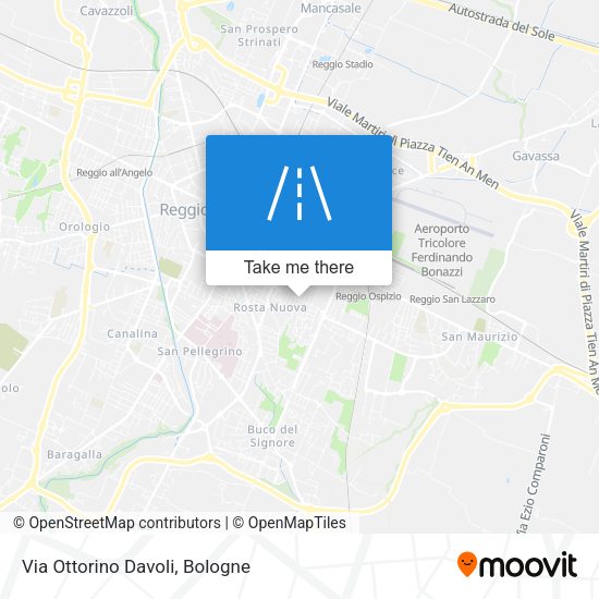 Via Ottorino Davoli map