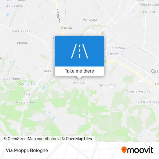 Via Pioppi map