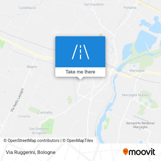 Via Ruggerini map