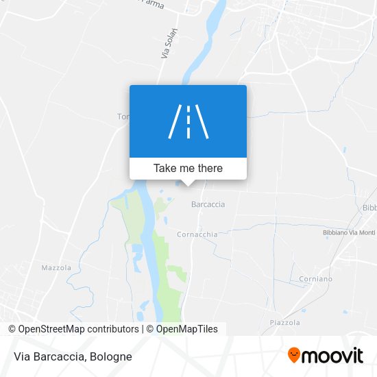 Via Barcaccia map