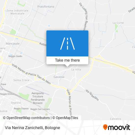 Via Nerina Zanichelli map
