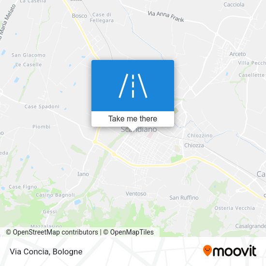 Via Concia map