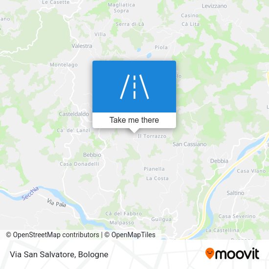 Via San Salvatore map