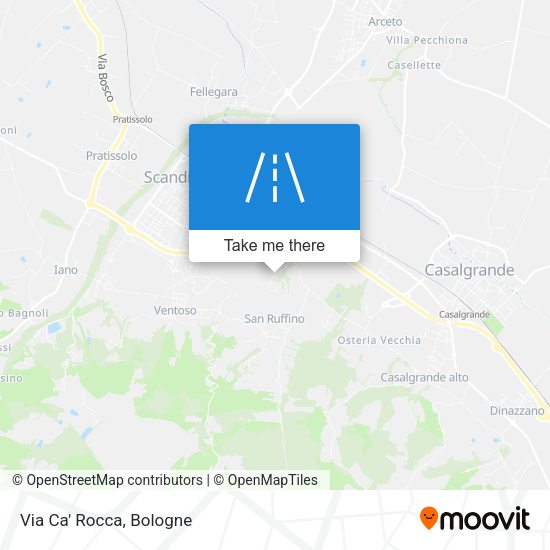 Via Ca' Rocca map