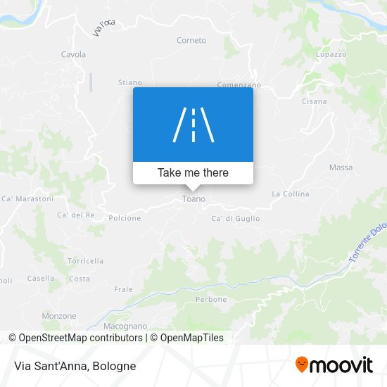 Via Sant'Anna map