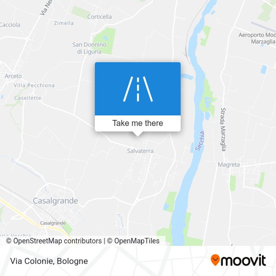 Via Colonie map
